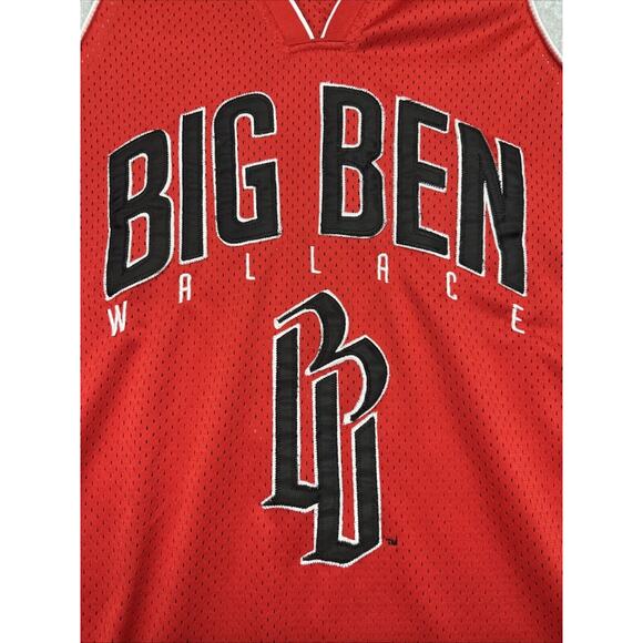 Big Ben Wallace 3 Vintage #3 Detroit Pistons Red Mesh Basketball Jersey (XL) - Picture 2 of 12